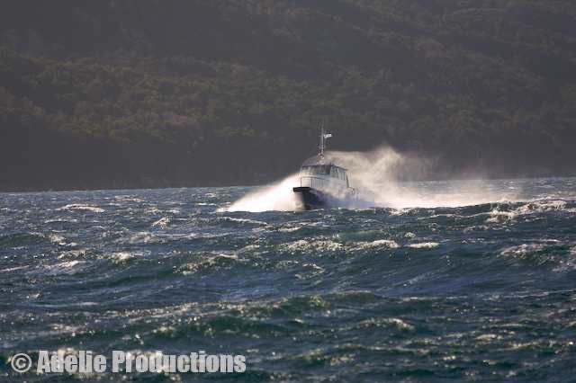 <b>Beagle Channel, Tierra del Fuego, Argentina</b><br/>&ldquo;My wife and I took a day-trip up the Beagle Channel in a boat. The wind threw long trails of spume every time the boat hit the crest of a wave.&rdquo;
