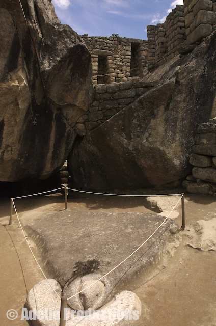 <b>Temple of the Condor, Machu Picchu</b><br/>&ldquo;That grey slab, that head of the condor, it turns out was nothing less than a sacrificial altar...And I had to think that had I been a virgin, I would have found Christianity somewhat more attractive.&rdquo;